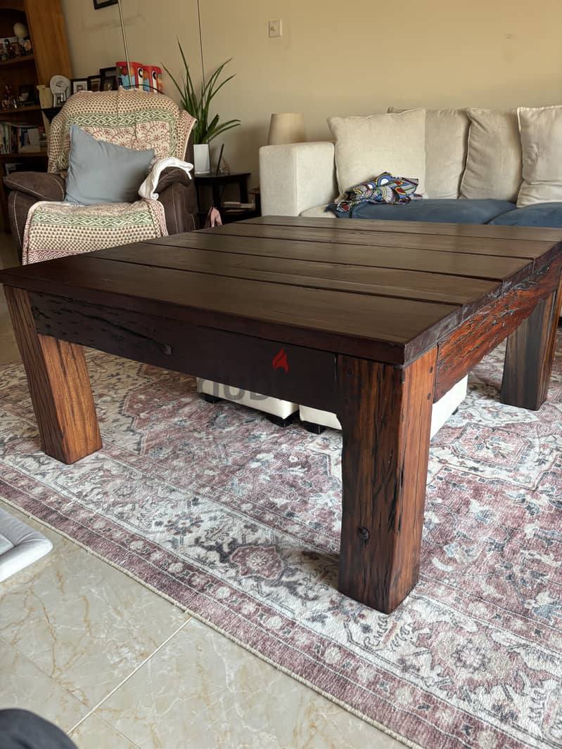 Solid Wood Dining & Coffee Table Set 2