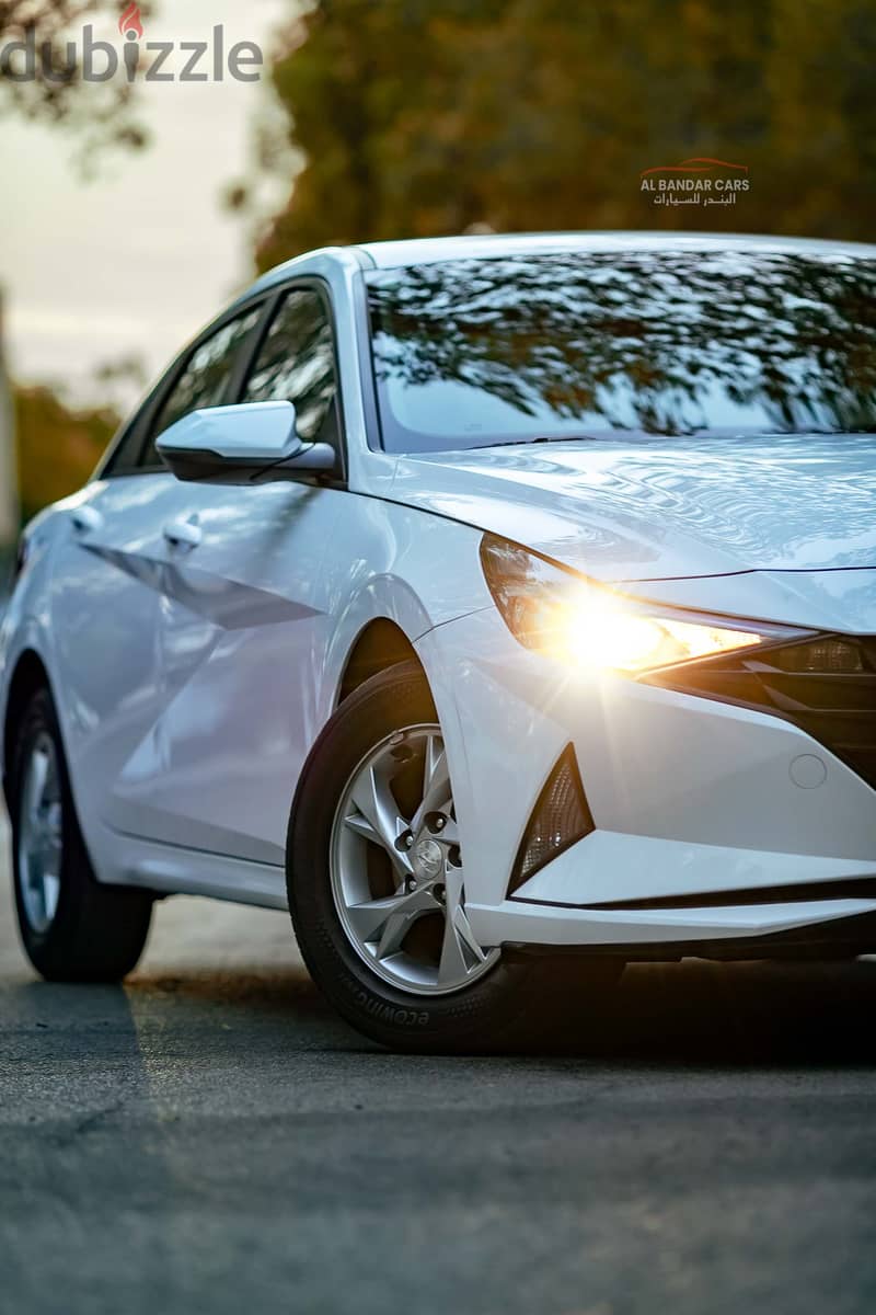 Hyundai Elantra 2023 White | Low Mileage | Full Insurance | Bahrain Sp 8