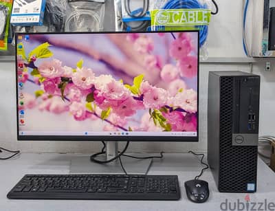 Dell Core i5 9th Gen PC RAM 8GB SSD 256GB M. 2 35x Fast 24" FHD Borderl