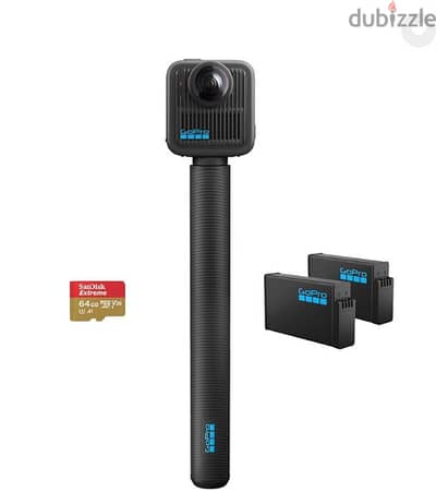 GoPro Max 2 + Original GoPro stick + 2 batteries + MicroSD Card