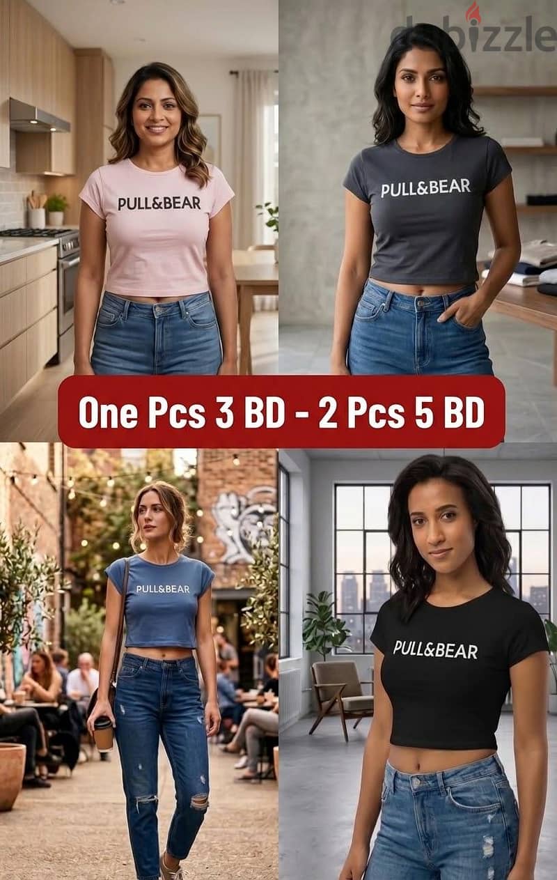 Original Crop top ( Pepe jeans/pull and bear/Ladies drop shoulder 2