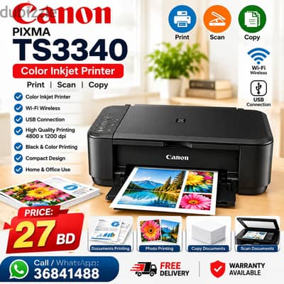 Canon Wi-Fi Printer Color Scan Copy Brand New Call / WhatsApp-36841488