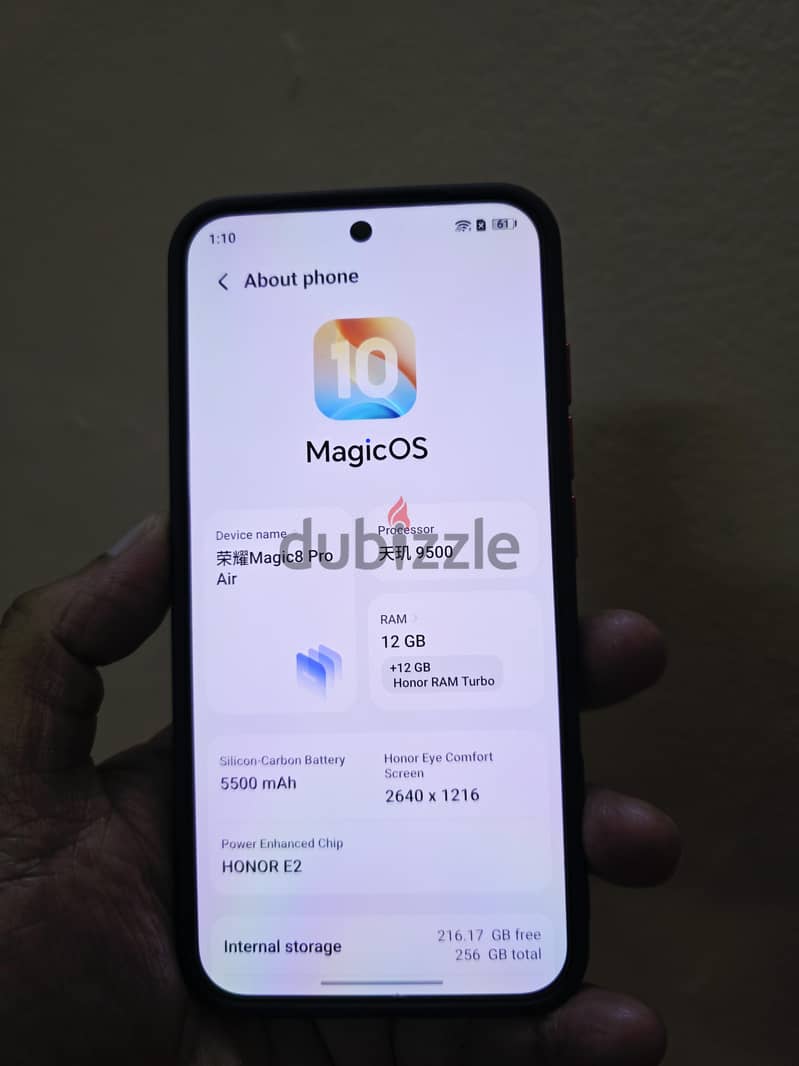 Honor magic 8 Pro Air--5g-- China variant 1