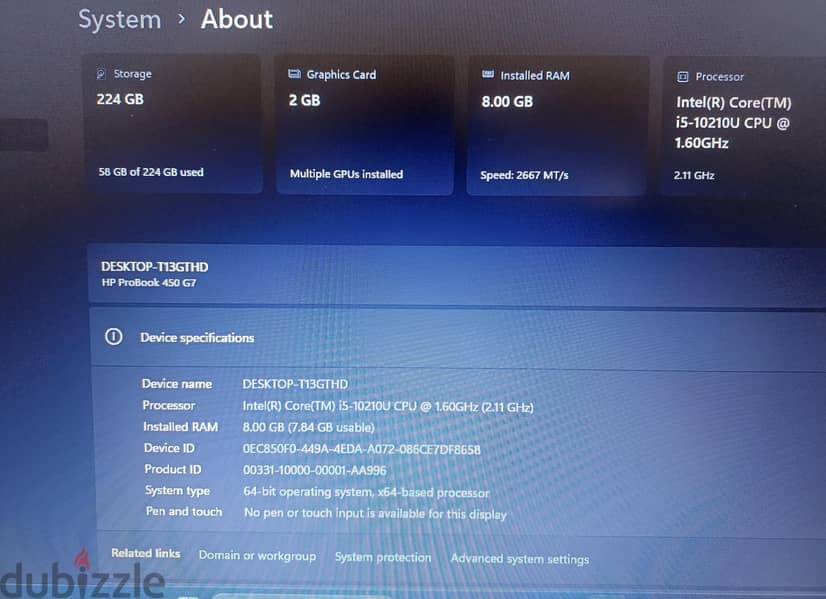 hello i am sale my laptop core i5 10th Gen 6