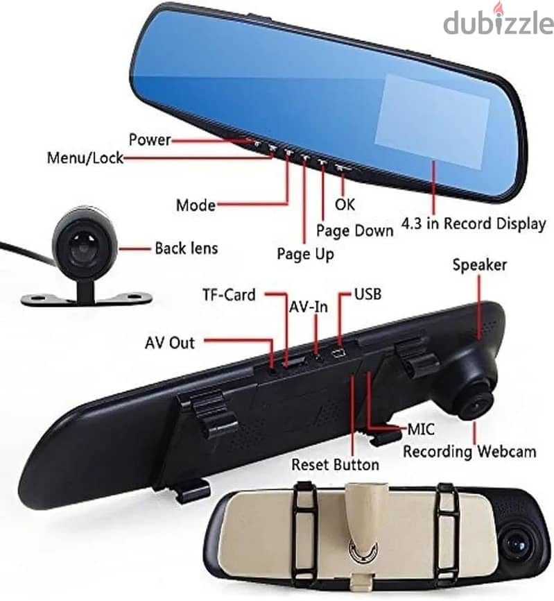 Vehicle Blackbox DVR rearview mirror dash camera 1