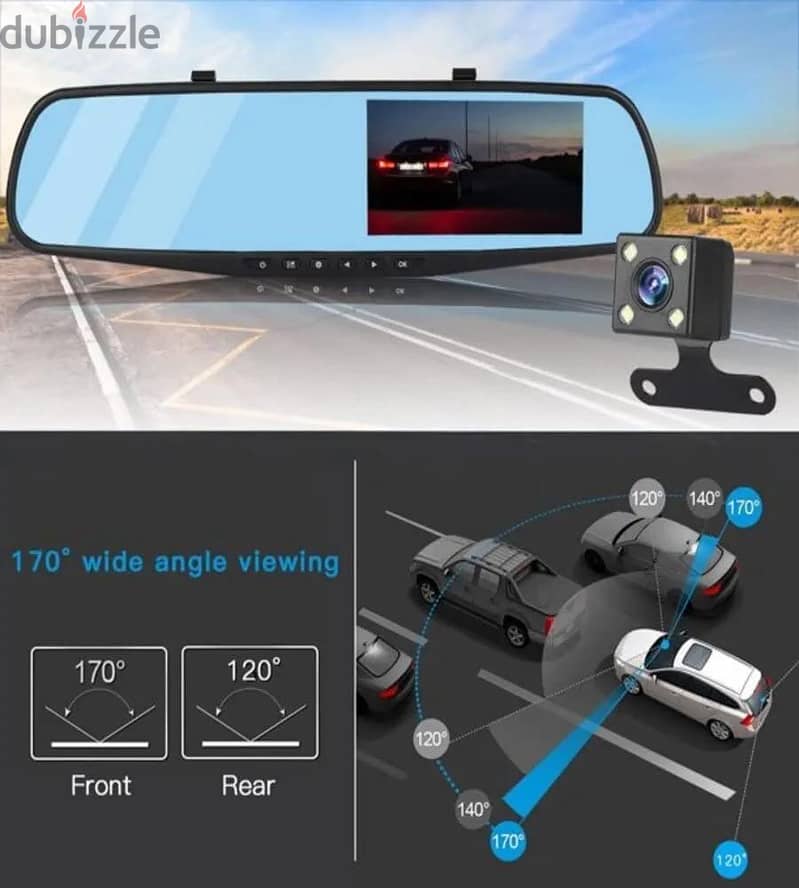 Vehicle Blackbox DVR rearview mirror dash camera 2