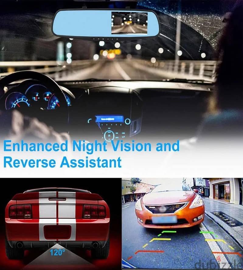 Vehicle Blackbox DVR rearview mirror dash camera 3