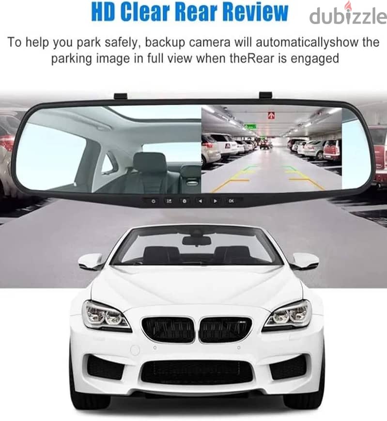 Vehicle Blackbox DVR rearview mirror dash camera 4