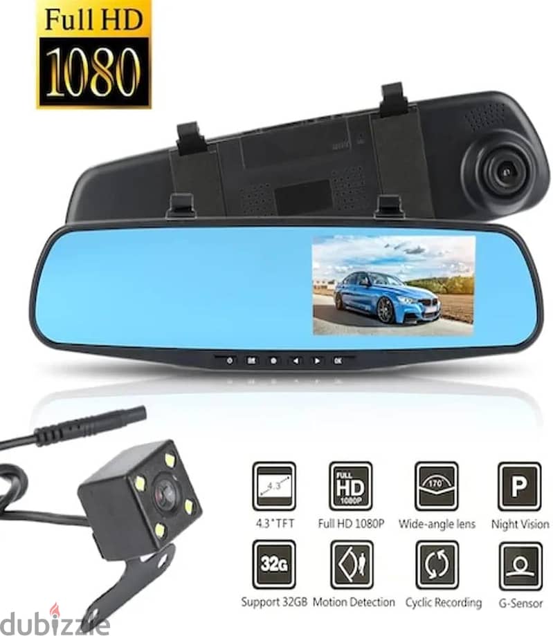 Vehicle Blackbox DVR rearview mirror dash camera 5