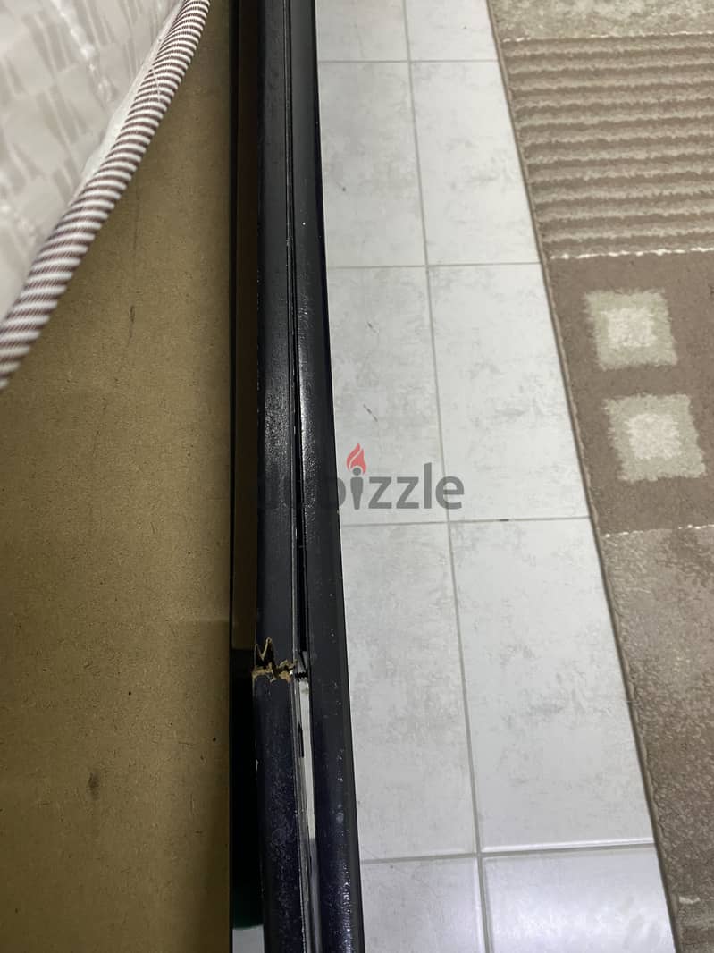 King size bed with side table without mattress 2