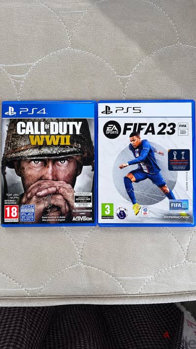 call of duty WW2 and fifa 23