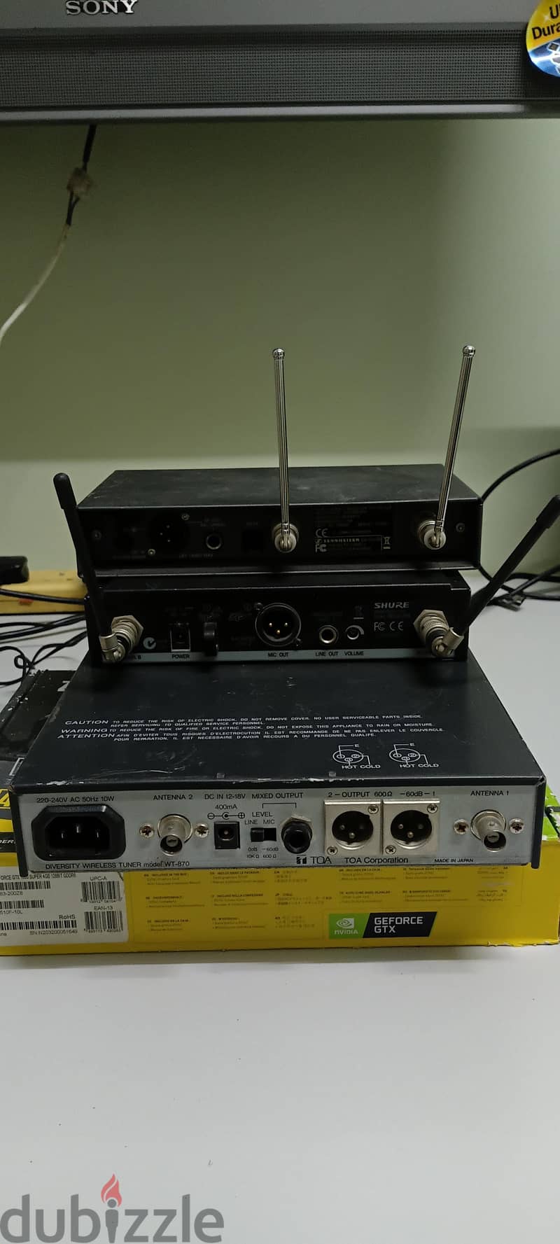 RECEIVER SENNHEISER & TOA & SHURE 50BD FOR ALL 3