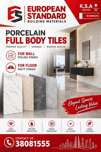 Porcelain tiles full body K. s. a
