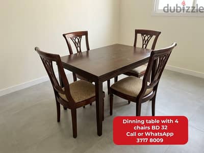 Dinning table and other furniture for sale with delivery