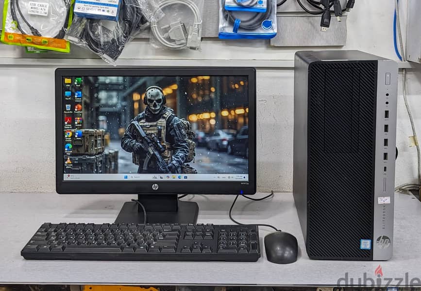 HP Core i7 6th Gen PC RAM 8GB SSD 256GB 19" Monitor Win 11 & Office 20 2