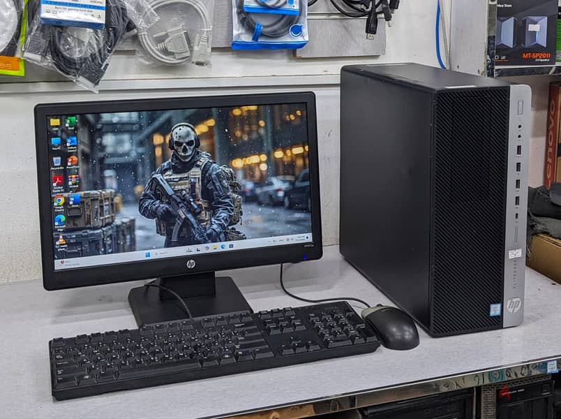 HP Core i7 6th Gen PC RAM 8GB SSD 256GB 19" Monitor Win 11 & Office 20 3