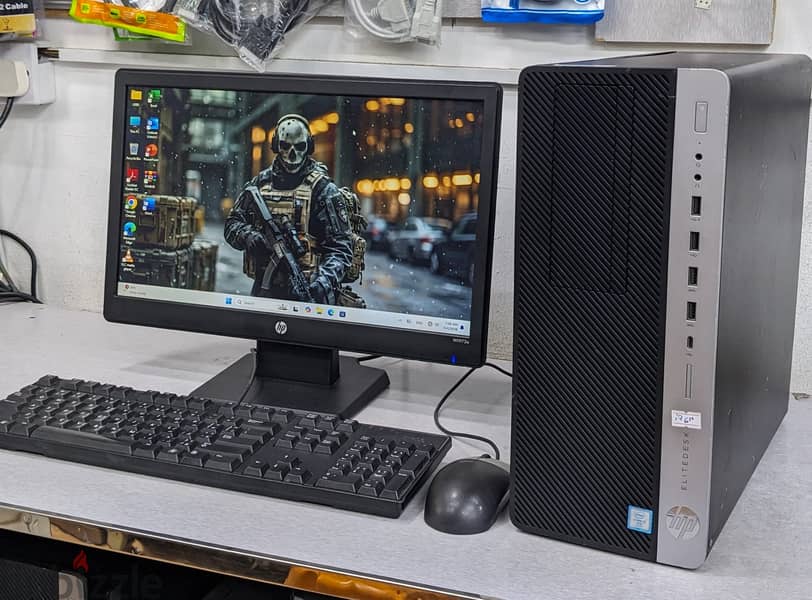 HP Core i7 6th Gen PC RAM 8GB SSD 256GB 19" Monitor Win 11 & Office 20 4