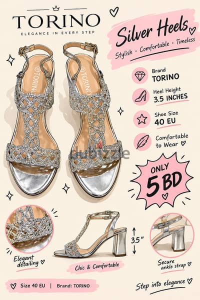 Silver heels
