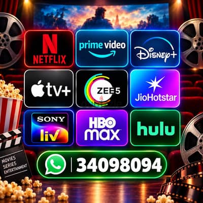 OTT ACCOUNT WITH 5 PROFILE • NETFLIX • PRIME VIDEO • ZEE 5