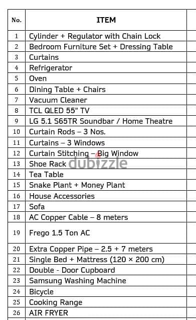 ALL HOME FURNITURE & APPLIANCES FOR URGENT SALE!!