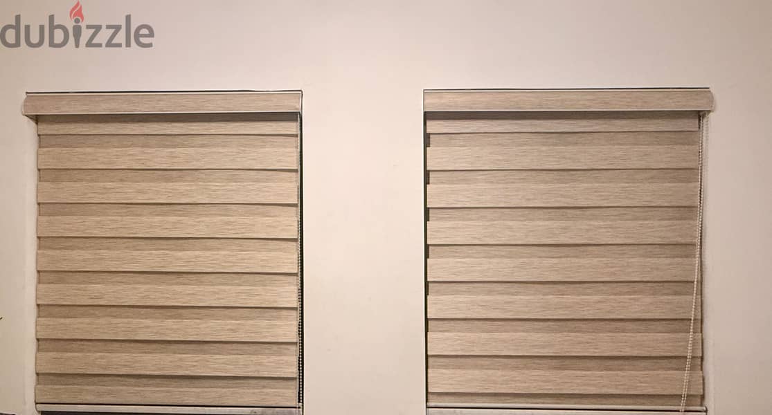 Window blind and blackout curtains 1