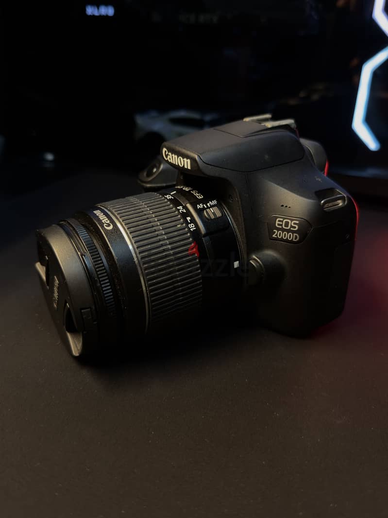 Canon2000d+2lenses 55-250mm+nd filter and camera accessories 1