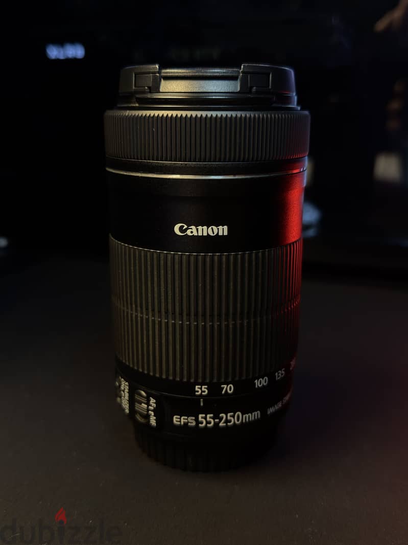 Canon2000d+2lenses 55-250mm+nd filter and camera accessories 10