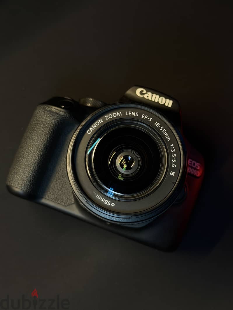Canon2000d+2lenses 55-250mm+nd filter and camera accessories 16