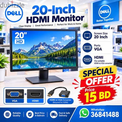 DELL 20-Inch HDMI Monitor Call/36841488