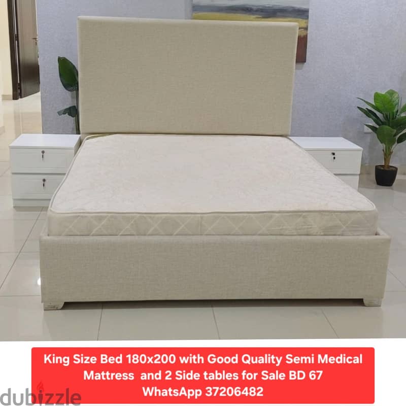 180x200 Bed with good quality mattress & other items for sale 3