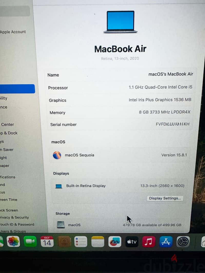 MacBook Air 2020 Excellent 8GB 512GB storage 1