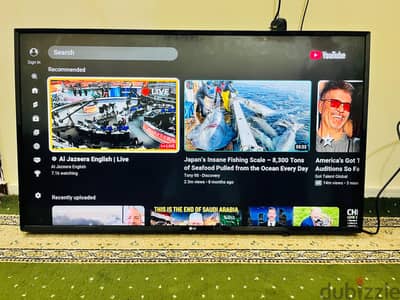 LG Smart Slim LED TV 43 inch built on receiver