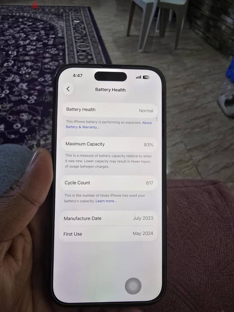 Apple - iPhone 15 256 GB battery 83 only display up corner touch not 1