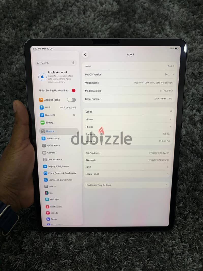 iPad Pro 12.9” (3rd Generation) – 256GB Wi-Fi 1
