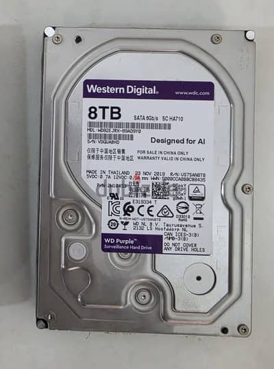 WD Purple 8TB 3.5” HDD HARD DRIVE
