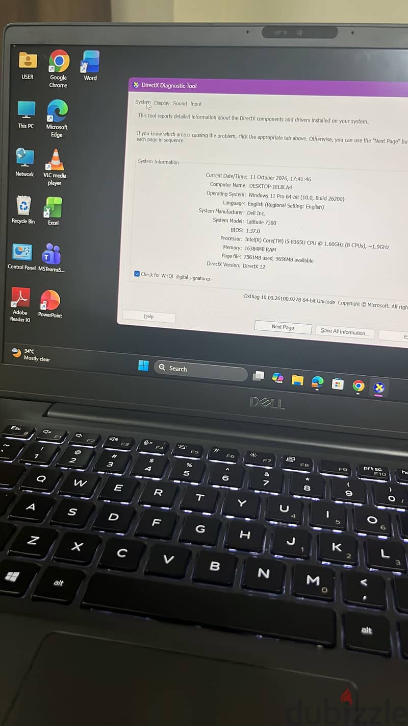 Quick sale Dell latitude 7300 i5 8th Gen 3