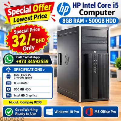 Best Offer HP EliteDesk Core I7 4th Gen Computer 8GB RAM 500GB HDD