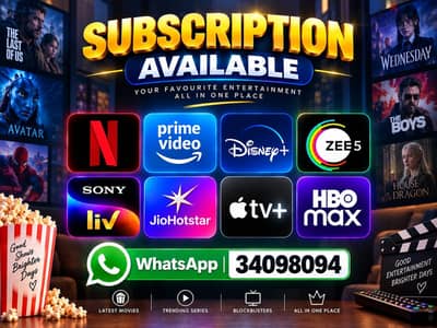 PRIVATE OTT ACCOUNT WITH 5 PROFILE LOCK • NETFLIX • PRIME VIDEO • ZEE5
