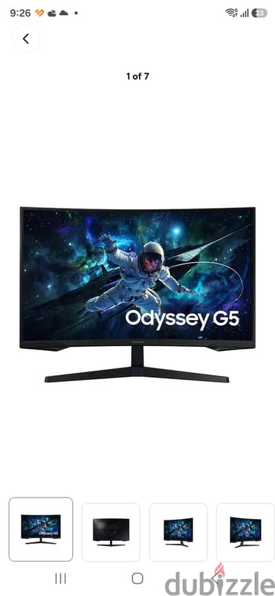 Samsung Curved Odyssey Monitor 32 inch