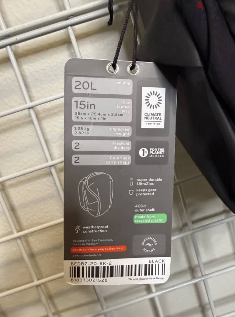Peak Design Everyday Backpack Zip 20 L - Lifetime Warranty 2