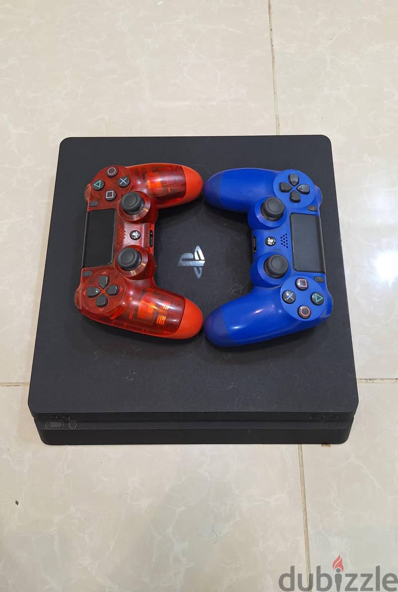 ps4 slim+dell monitor+original controller+gaming headphone 1