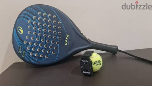  FOR SALE: KUIKMA OPEN PADEL RACKET + SCORE COUNTER
