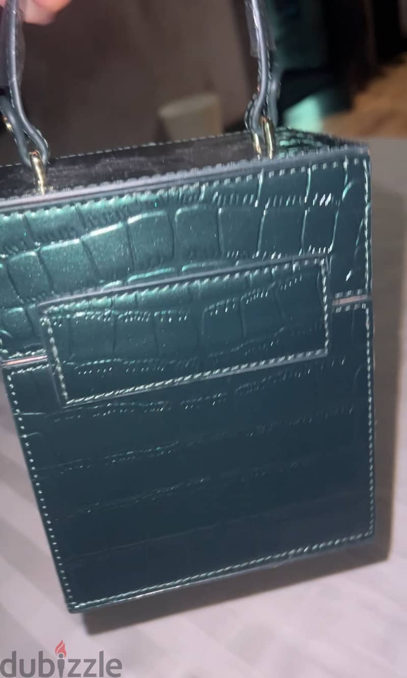 Brand new Original luxury [Schic] brand Crocodile golden bag 4