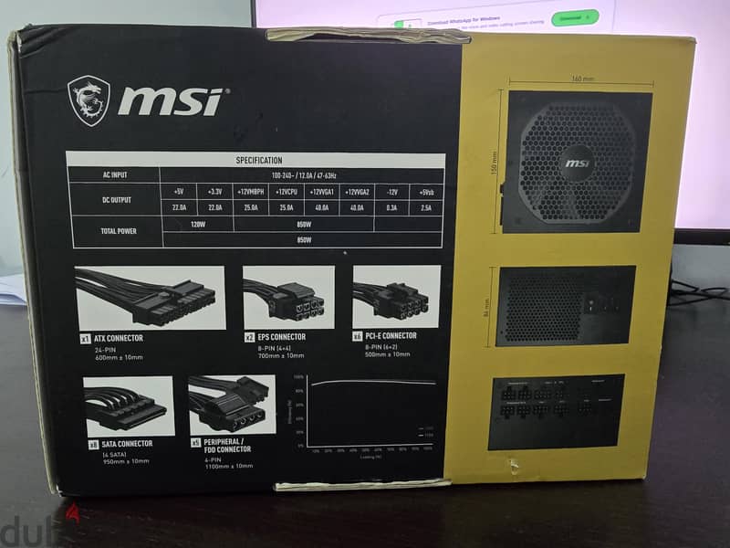 Power Supply A850GF 850W 1