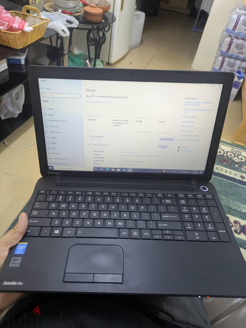 Toshiba Laptop i5 15.6 inches 8GB Ram 128GB SSD 3