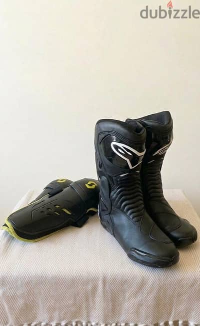 Riding Shoes and Knee Guard