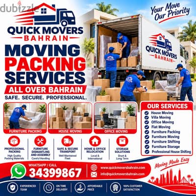 quick movers packers bahrain furniture house flat office villa moving