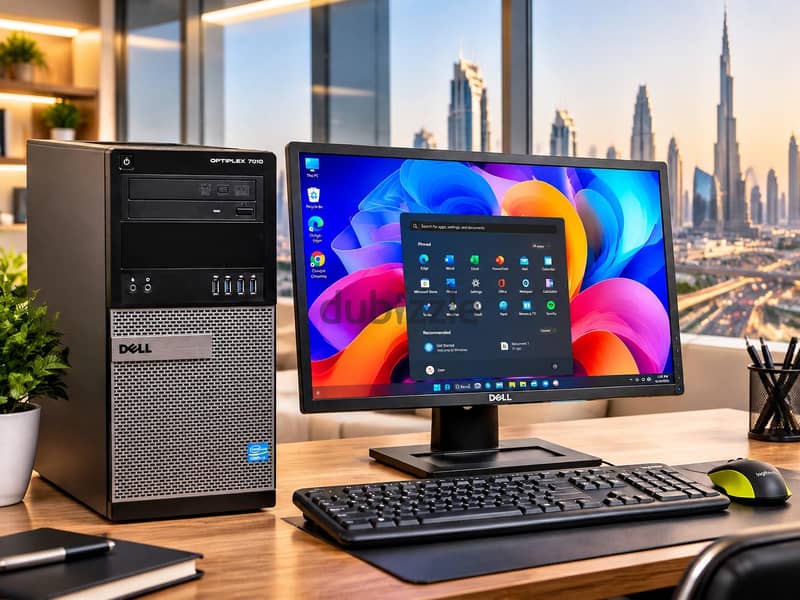 Dell Core I7 Computer Set 3.40GHz 8GB RAM 256GB SSD Win 10 Pr/36841488 1