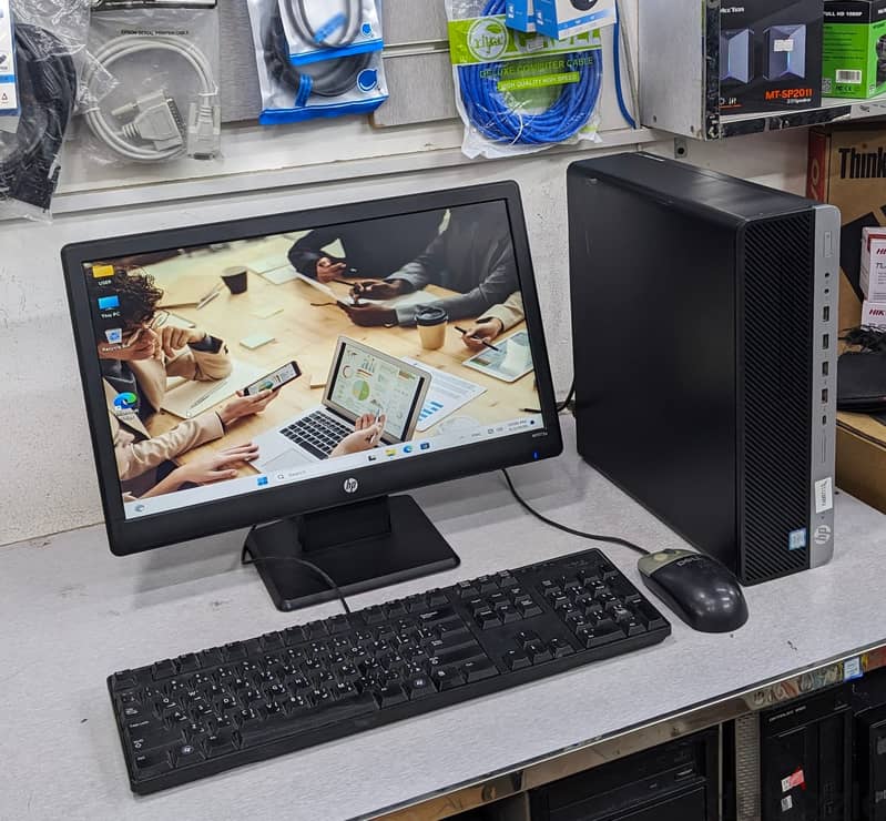 HP Core i7 7th GEN PC 8GB RAM 128GB M. 2 SSD + 500GB HDD 19" LED Monito 3