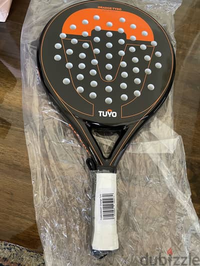 Tuyo orange tyro padel racket with bag